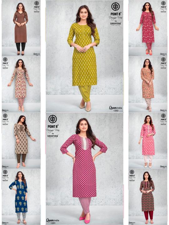 Deeptex queen india vol-12 jaipuri cotton kurti wholesaler
